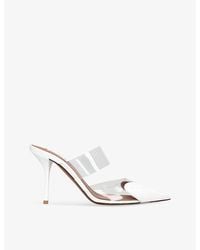 Alaïa - Heart-Shape Patent Leather Heeled Mules - Lyst