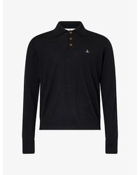 Vivienne Westwood - Mark Long-Sleeve Wool Polo Shirt - Lyst