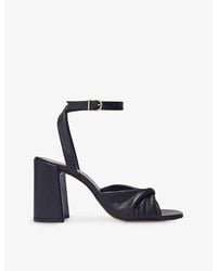 Maje - Twisted-Strap Leather Heeled Sandals - Lyst