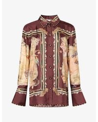 Zimmermann - Valiant Relaxed-Fit Silk Shirt - Lyst