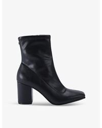 Carvela Kurt Geiger - Strut Heeled Faux-Leather Ankle Boots - Lyst