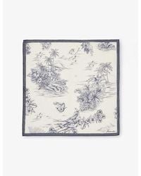 Moncler - Logo Graphic-Print Silk Scarf - Lyst