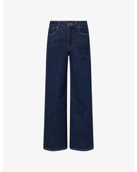 GOOD AMERICAN - Soft Tech Good Waist Palazzo Denim Ankle Jeans - Lyst