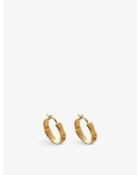 Monica Vinader - Mv Siren Muse Wave 18Ct Vermeil Sterling Small Hoop Earrings - Lyst