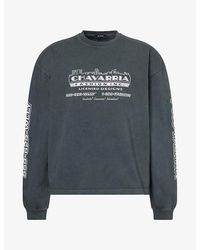 Willy Chavarria - Licensed Designs Oversized Long-Sleeve Graphic Cotton-Jersey T-Shirt - Lyst