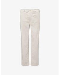 PAIGE - Eberton Straight-Leg Stretch-Cotton Trousers - Lyst