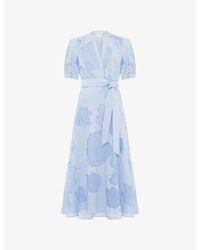 Phase Eight - Queenie Floral-Print Woven Midi Dress - Lyst