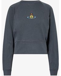 Vivienne Westwood - Athletic Logo-embroidered Cotton-jersey Sweatshirt - Lyst