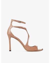 Jimmy Choo - Azia Strappy 95 Leather Heeled Sandals - Lyst