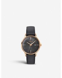 Junghans 047/7572.00 Meister Damen Rose Gold-plated And Leather Watch - Black