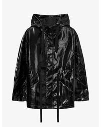 AllSaints - Kelsie Shine Hooded Woven Jacket - Lyst