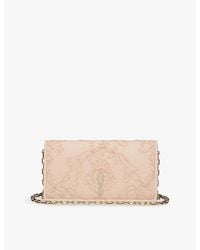 Christian Louboutin - Bettina Crepe-Satin And Lace Clutch Bag - Lyst