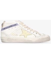 Golden Goose - Mid Star 11500 Logo-print Leather Mid-top Trainers - Lyst
