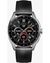 Tag Heuer - Sbr8010.bc6608 Connected Stainless-steel And Leather Fitness Watch - Lyst
