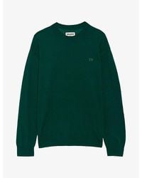 Zadig & Voltaire - Swyna Logo-Embroidered Wool And Cashmere-Blend Jumper - Lyst