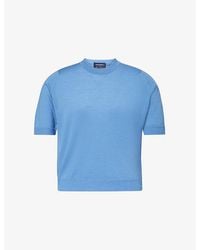 John Smedley - X Bill Nighy Short-Sleeve Merino Wool Top - Lyst