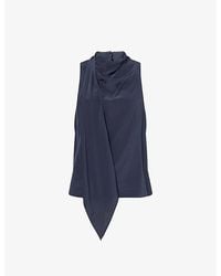 Rag & Bone - Adela Draped Silk Top - Lyst