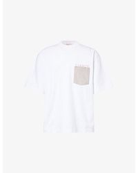 Marni - Logo-Print Patch-Pocket Cotton T-Shirt - Lyst