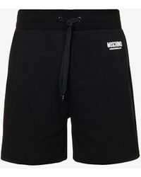 Moschino - Branded Drawstring-waist Cotton-jersey Shorts - Lyst