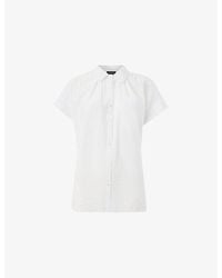 Whistles - Nicola Button-Through Short-Sleeve Woven Shirt - Lyst
