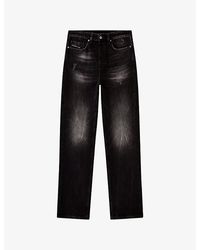 DIESEL - 2001 D-Macro 0Bebb Wide-Leg Denim Jeans - Lyst