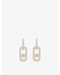 Messika - So Move Xl Pavé 18Ct- And 2.12Ct Diamond Earrings - Lyst