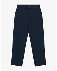 BOGGI - Straight Elasticated-Waist Stretch Cotton-Blend Trousers - Lyst