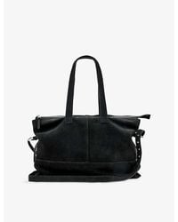 AllSaints - Cassius Suede Tote Bag - Lyst