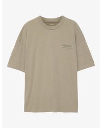 AllSaints - Xander Logo-Embossed Short-Sleeve Cotton T-Shirt - Lyst