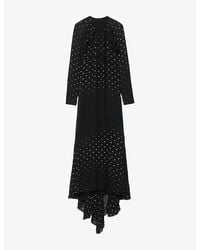 AllSaints - Clarisse Polka-Dot Woven Maxi Dress - Lyst
