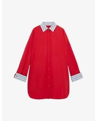 Loewe - Logo-Embroidered Cotton Shirt Dress - Lyst
