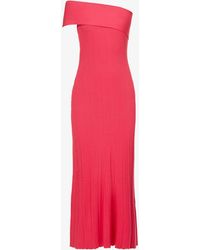 Anna Quan Jaquelin Tie-waist Stretch Cotton-blend Midi Dress in White - Lyst