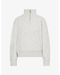 The Couture Club - Chenille Emblem Funnel-Neck Knitted Jumper - Lyst