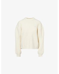The Couture Club - Emblem-Appliqué Mixed-Knit Jumper - Lyst