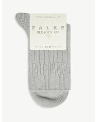 FALKE - Bedsock Ribbed Knitted Wool-Blend Socks - Lyst