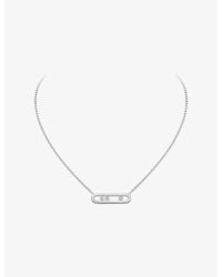 Messika - Move Classique Ciselé 18Ct And 0.20Ct Diamond Necklace - Lyst