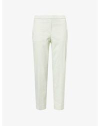 Theory - Treeca Pull-On Linen-Blend Trousers - Lyst