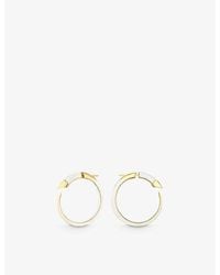 Shaun Leane - Sabre Solis 18Ct-Plated Vermeil Sterling- And Enamel Hoop Earrings - Lyst