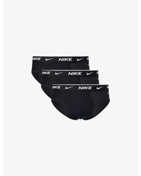 Nike - Essential Pack Of Three Cotton-Stretch Briefs - Lyst