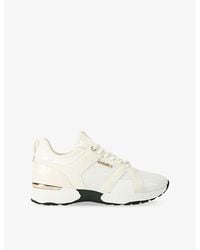 Carvela Kurt Geiger - Tempo Mesh And Suede Low-Top Trainers - Lyst