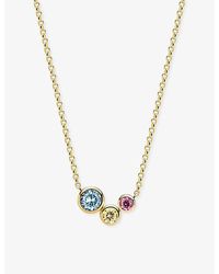 Sif Jakobs - Sardinien Tre 18Ct-Plated Sterling And Cubic Zirconia Pendant Necklace - Lyst