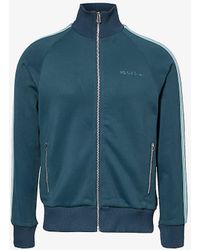 PS by Paul Smith - Brand-embroidered Funnel-neck Cotton-blend Track Jacket - Lyst