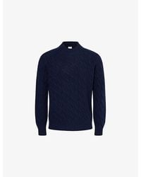Eleventy - Cable-Knitted Long-Sleeve Wool-Cashmere Blend Jumper - Lyst
