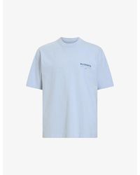AllSaints - Access Brand-print Organic-cotton T-shirt X - Lyst