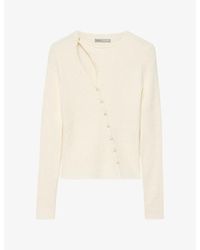AllSaints - Cruz Asymmetric Knitted Top - Lyst