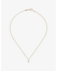 Missoma - Fine Initial Mini S 14Ct Pendant Necklace - Lyst