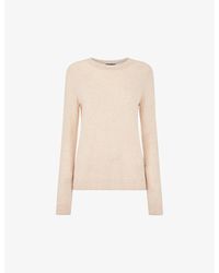 Whistles - Annie Slim-Fit Metallic-Knitted Jumper - Lyst