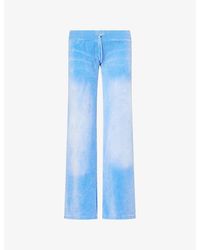 Juicy Couture - Embroidered-Logo Straight-Leg Cotton-Blend Jogging Bottoms - Lyst