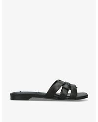 Steve Madden - Vcay 017 -strap Flat Leather Sandals - Lyst