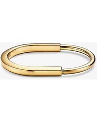Tiffany & Co. Lock 18ct Yellow-gold Bangle Bracelet - Natural